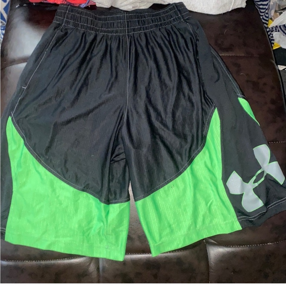 Under Armour Men's Athletic Shorts in Black and Green